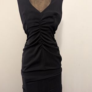 Mango Elegant Ruched Midi Cocktail Dress